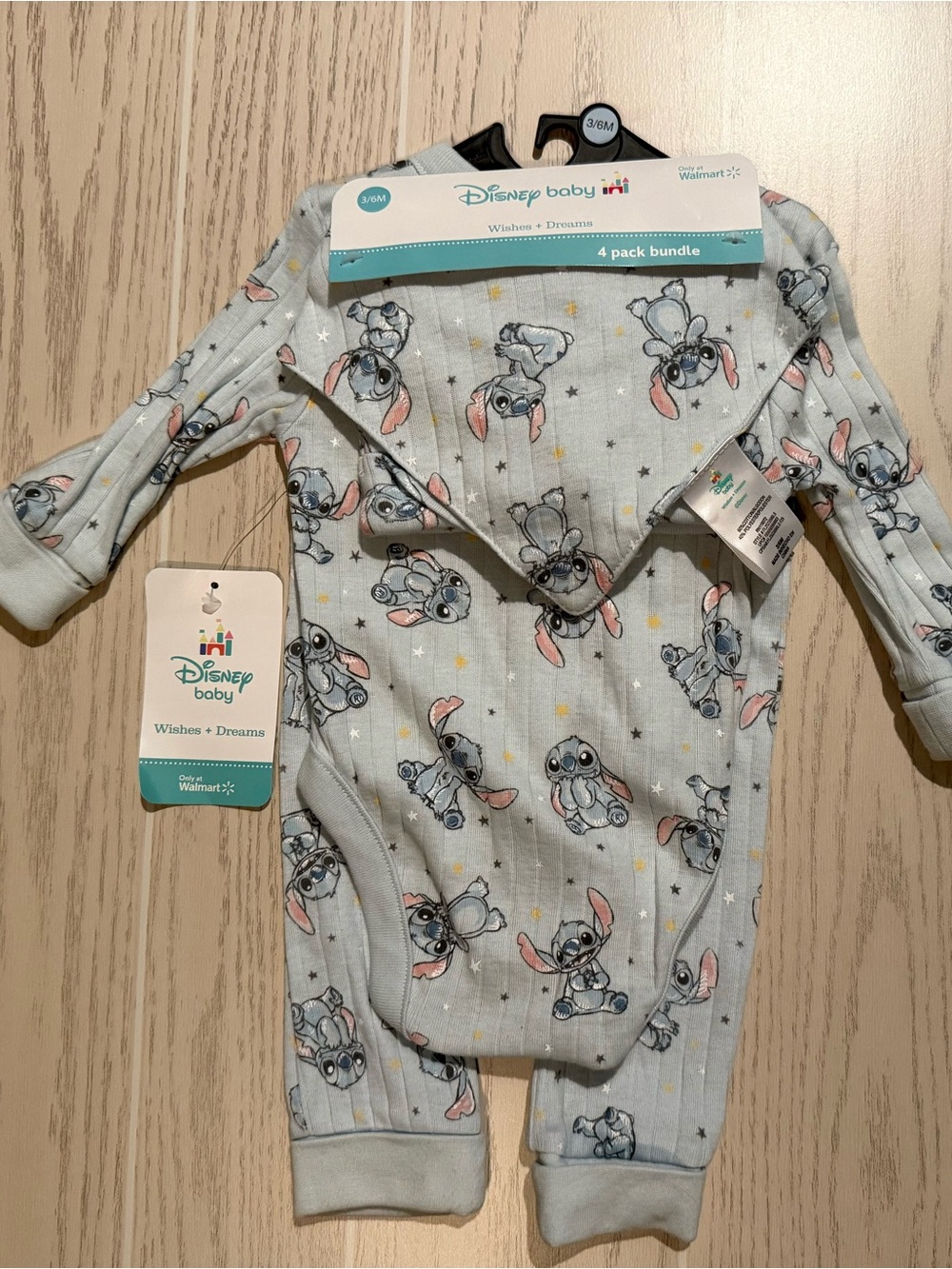Disney Baby Lilo & Stitch 4 Piece Outfit Set Baby Boys 3-6M Ballad Blue NWT